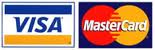 Visa and Mastercard logos